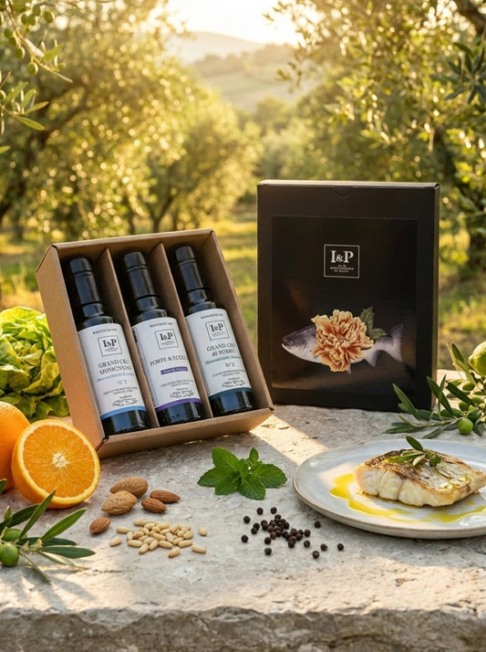 Cofanetto Degustazione olio "Alchimie per il Pesce" (3 x 100ml) - Idea Regalo